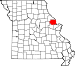 Map of Missouri highlighting Lincoln County Map of Missouri highlighting Lincoln County.svg