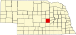 Carte du Nebraska mettant en évidence le comté de Howard.svg