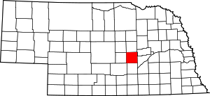 Map of Nebraska highlighting Howard County