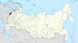 Pskov oblasts placering i Rusland