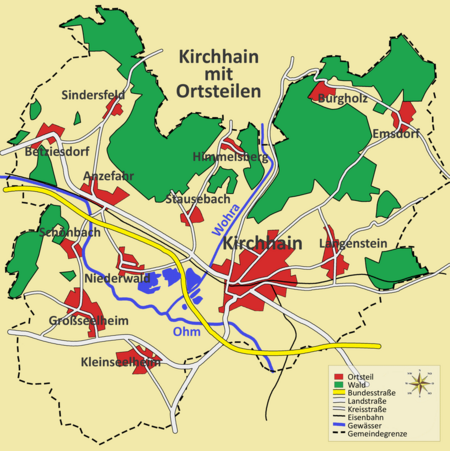 Marburg Kirchhain Map