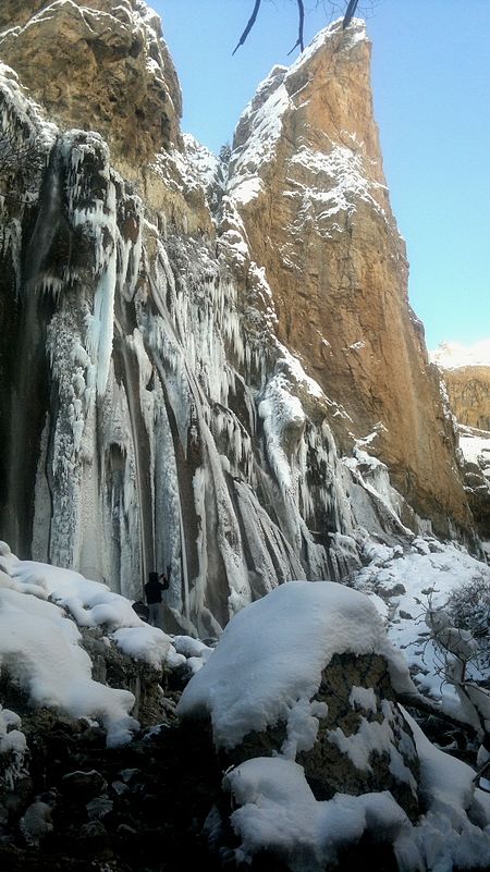 Margoon waterfall in winter