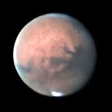 Mars seen through an 16-inch amateur telescope, at 2020 opposition Mars - 2020 Opposition (crop).jpg