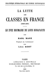 Marx - La Lutte des classes en France - Le 18 brumaire de Louis Bonaparte, 1900.djvu