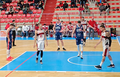 Il giocatore della Gema Montecatini, Nicola Mastrangelo, esegue un tiro libero nella partita in trasferta contro la Bakery Basket Piacenza, stagione 2023-24.