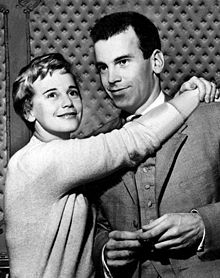 With his sister, actress Maria Schell, in 1959