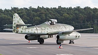 English: D-IMTT Messerschmitt Me 262 replica (Messerschmitt foundation) at ILA Berlin Air Show 2012. Deutsch: D-IMTT Messerschmitt Me 262 Nachbau (Messerschmitt Stiftung) auf der ILA Berlin Air Show 2012.