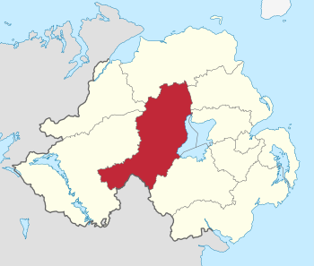 Ubicación de Mid Ulster en Irlanda del Norte