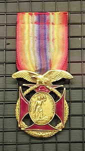 Insignia of the order awarded to Polish Gen. Jozef Haller. Military Order of World War in USA awarded to gen. J. Haller.jpg