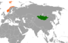 Location map for Mongolia and Norway.