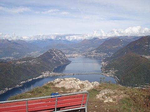 a view to Lugano.