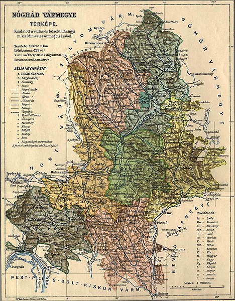 File:Nógrád county administrative map.jpg