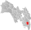 Rakkestad markert med rødt på fylkeskartet