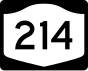 New York State Route 214 Markierung