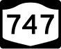 New York State Route 747 penanda