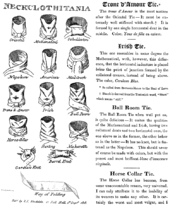 A page from Neckclothitania showing different cravat knots Neckclothitania-1818.gif