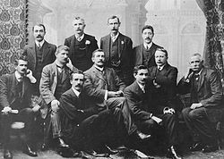 Savage (right, front row) at the Socialist Party's 1911 conference New Zealand Socialist Party, fourth annual conference.jpg