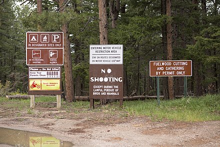 "No recreational shooting", Roxborough State Park, Colorado