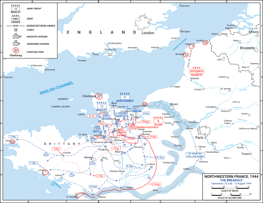 File:Normandy Breakout Map, operations 25 July to 15 August 1944.svg