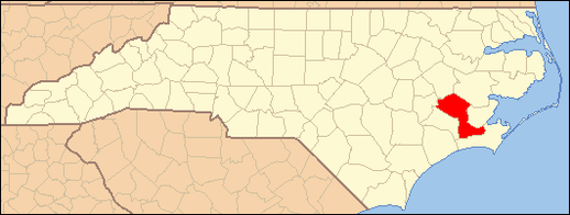 North Carolina Map Highlighting Craven County.PNG