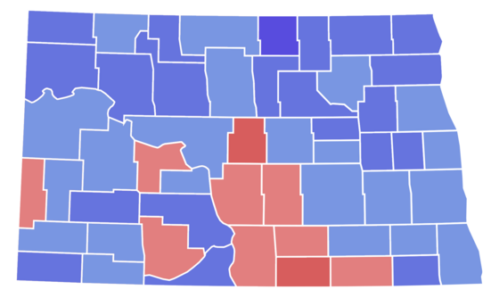 North Dakota Senate Election Results by County, 1964.png