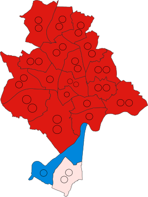 Nottingham UK ward map 2019.svg