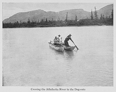 Überquerung des Athabasca River, 1908