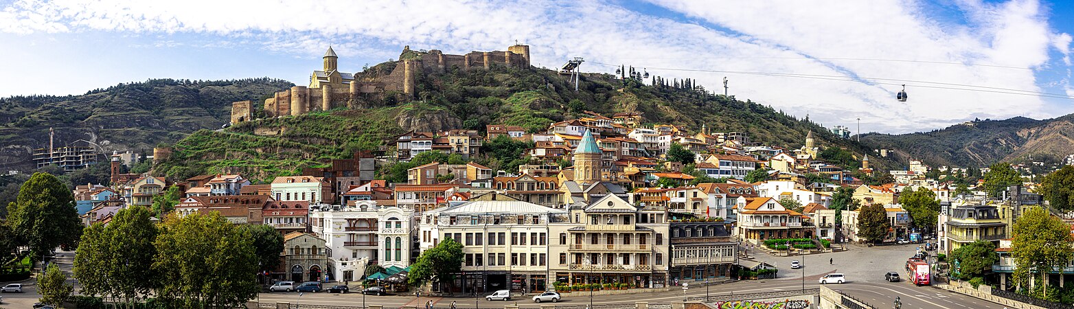 Panoramic View of Old Tbilisi district