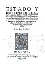 Estado y descripción de la catedral de Pamplona, 1626