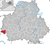 Location of the municipality of Ottendorf-Okrilla in the Bautzen district