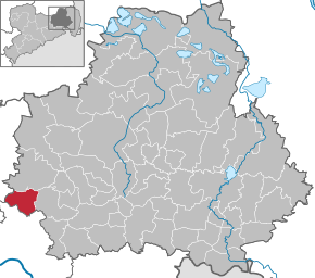 Poziția Ottendorf-Okrilla pe harta districtului Bautzen