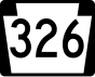 Pennsylvania Route 326 işaretçisi