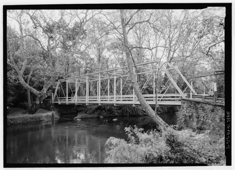 File:PERSPECTIVE VIEW FROM SE, SITE CONTEXT. - Peevy Road Bridge, Peevy Road spanning Perkiomen Creek in Upper Hanover Township, East Greenville, Montgomery County, PA HAER PA-616-4.tif