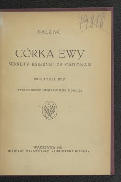 Okładka lub karta tytułowa