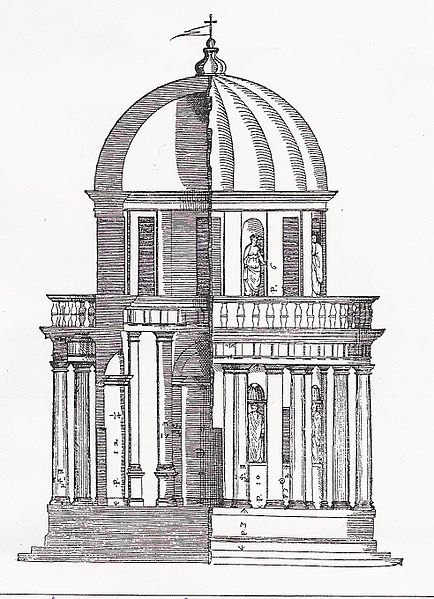 Palladio's engraving of Bramante's Tempietto