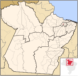 Localização de Ananindeua no Pará