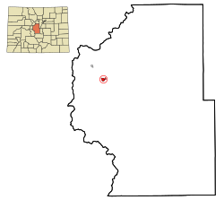 Park County Colorado Incorporated and Unincorporated areas Fairplay Highlighted.svg