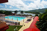 Partial view of Hanabanilla Lake from Hanabanilla hotel.