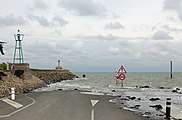 Paso del Gois inundado con la marea alta