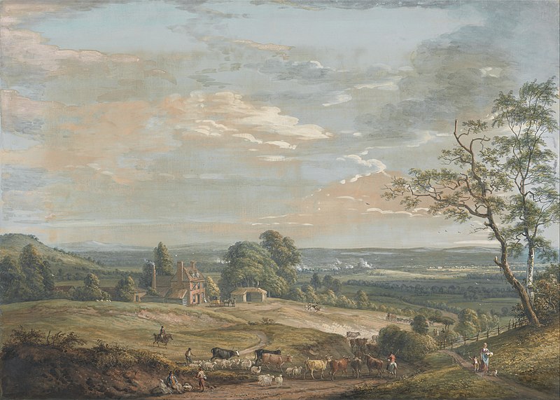 File:Paul Sandby - A Distant View of Maidstone, from Lower Bell Inn, Boxley Hill - Google Art Project.jpg