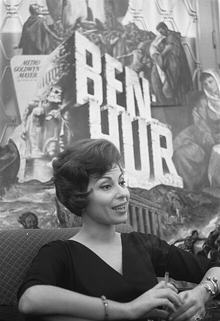 Haya Harareet promoting the film in Amsterdam in October 1960
