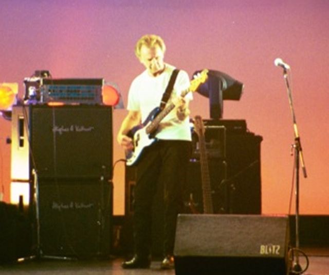 Peter Plavsic plays bass with Sebastian Hardie in 2003