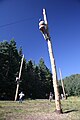 Spar-pole climbing at Philmont.