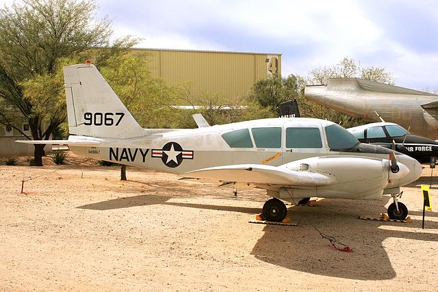 An ex-United States Navy U-11A on display at the Pima Air & Space Museum