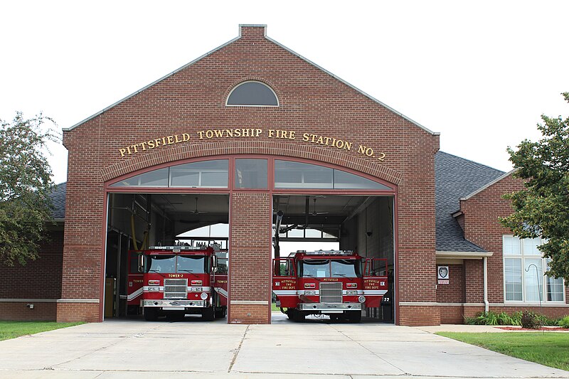 File:Pittsfield Township Fire Station No. 2 with Vehicles.JPG