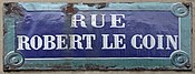 Plaque Rue Robert Coin - Paris XVI (FR75) - 2021-08-18 - 1.jpg