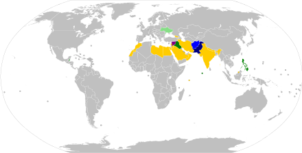 Polio vaccination is required for travellers ...
From all countries, to all countries
From some countries, to all countries
From some countries, to all countries
From some countries, to some countries
To some countries
From some countries Polio vaccination travel requirements map.svg