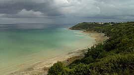 Port-Jéhan-strando kaj la Pointe de Pordic