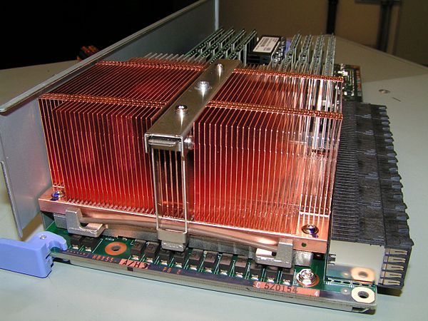 Processor module from an IBM i5 system, containing a POWER5+ DCM