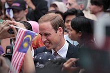 The Duke of Cambridge in Malaysia as part of a tour to mark the Queen's Diamond Jubilee, September 2012 Prince William (9874180764).jpg